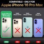 Crystal Clear Transparent Back Case Cover Compatible with iPhone 16 Pro Max | Full Device & Camera Protection Shockproof TPU | Flexible Silicone Back Cover Case Transparent - Image 3