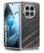 Transparent Back Cover Case for 1+ OnePlus 13R 5G | Raised Bumps for Full Device & Camera Protection Shockproof TPU Silicone Back Case Mobile Cover Transparent