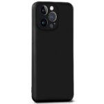 kelpuj Back Cover for Apple iPhone 13 Pro | Ultra Slim Soft Rubberised Case | Inner Velvet Fabric Lining | Matte Silicone Flexible Mobile Case | Camera Protection - Black - Image 4