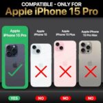 Shock Proof Flip Cover Back Case for Apple Iphone 15 Pro | Magnetic Wallet Leather Case with Stand - Image 3