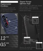 Back Cover for Samsung Galaxy M16 5G | Galaxy F16 5G with Hexa Cube Design | Ultra Slim Rubberised Case | Inner Velvet Fabric | Silicone Flexible Mobile Case | Camera Protection - Blue - Image 7