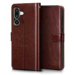 Shock Proof Flip Cover Back Case for Samsung Galaxy M36 5G | Magnetic Wallet Leather Case with Stand - Image 3