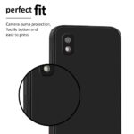 Ultra Slim Soft Rubberised Back Case Cover for Samsung Galaxy A10 | Inner Velvet Fabric Lining | Matte Silicone Flexible Camera Protection Back Case - Black - Image 5
