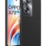 Slim Frameless Back Cover for Oppo A79 5G | Ultra Thin Lightweight Design & Camera Protection | Soft Matte Silicone Flexible Mobile Case (Black)