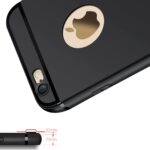 (TM Soft Silicone All Sides Protection 360 Degree with Anti Dust Plugs Shockproof Slim Back Case Cover Compatible for Apple iPhone 5 / 5s / 5 SE - Pitch Black - Image 3