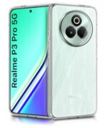 Transparent Back Cover Case for Realme P3 Pro 5G | Raised Bumps for Full Device & Camera Protection Shockproof TPU Silicone Back Case Mobile Cover Transparent