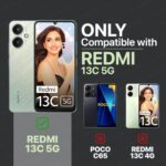 Shock Proof Clear Protective Back Case for Xiaomi Redmi 13C 5G | Poco M6 5G (Green) - Image 3