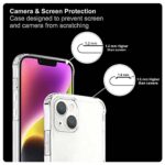 Ultra-Hybrid Crystal Clear Back Case Cover for Apple iPhone 14 | Hard Back | Slim Fit Shockproof Design | Camera Protection Bump | Back Cover Case (PC,TPU | Transparent) - Image 5