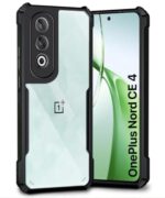 Shock Proof Clear Back Case Mobile Cover for 1+ OnePlus Nord CE 4 5G (Hard | Hybrid PC + TPU | Full Armour Device & Camera Protection | Earthy Black)