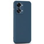 kelpuj Slim Ultra Soft Rubberised Back Cover for 1+ OnePlus Nord 2T 5G | Inner Velvet Fabric Lining | Matte Silicone Flexible Camera Protection Back Case  Blue - Image 4
