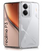 Transparent Back Cover Case for Realme P3 5G | Raised Bumps for Full Device & Camera Protection Shockproof TPU Silicone Back Case Mobile Cover Transparent