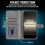 Shock Proof Flip Cover Back Case for 1+ Oneplus Nord 5 | Magnetic Wallet Leather Case with Stand - Image 7