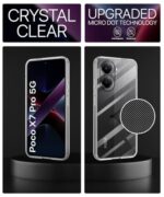 Transparent Back Cover Case for Poco X7 Pro 5G | Raised Bumps for Full Device & Camera Protection Shockproof TPU Silicone Back Case Mobile Cover Transparent - Image 7