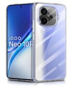 Transparent Back Cover Case for iQOO Neo 10R 5G | Raised Bumps for Full Device & Camera Protection Shockproof TPU Silicone Back Case Mobile Cover Transparent