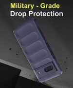 kelpuj Ultimate Silicon Back Cover Case for Google Pixel 7A | Military Grade Drop Protection Shockproof Bumper | Anti-Slip Grip | Scratch Proof Micro-Fibre Cloth Inside (Deep Blue) - Image 7