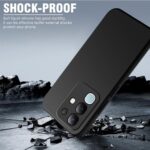 Back Cover for Vivo T4X 5G | IQOO Z10X 5G | Ultra Slim Soft Rubberised Case | Inner Velvet Fabric Lining | Matte Silicone Flexible Mobile Case | Camera Protection (Black) - Image 5