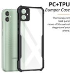 Shock Proof Clear Back Case Mobile Cover for Samsung Galaxy M04 | F04 | A04e (Hard | Hybrid PC + TPU | Full Armour Device & Camera Protection | Black) - Image 5