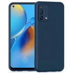Back Cover for Oppo A74 4G | F19s | F19 | Ultra Slim Soft Rubberised Case | Inner Velvet Fabric Lining | Matte Silicone Flexible Mobile Case | Camera Protection - Blue