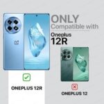 Slim Frameless Back Cover for 1+ OnePlus 12R 5G | Ultra Thin Lightweight Design & Camera Protection | Soft Matte Silicone Flexible Mobile Case (Grey) - Image 3