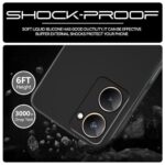 Back Cover for iQOO Z9 Lite | Vivo T3 Lite 5G | Y18t | Y18 | Y18e | Y03 | Y28s | Y37| Slim Soft Rubberised | Inner Fabric Lining | Silicone Flexible Mobile Case | Camera Protection - Black - Image 7