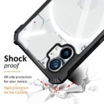 kelpuj TPU+PC Shock Proof Clear Protective Back Cover Case for Nothing Phone 1 5G - Airedge Technology | 360 Degree Camera Protection | Transparent Hybrid Back Case Mobile Cover - Black - Image 7