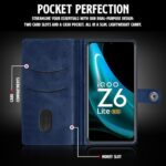Shock Proof Flip Cover Back Case for Iqoo Z6 Lite 5G | Magnetic Wallet Leather Case with Stand - Image 7