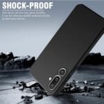 Back Cover for Samsung Galaxy M56 5G | Galaxy F56 5G | Ultra Slim Soft Rubberised Case | Inner Velvet Fabric | Matte Silicone Flexible Mobile Case | Camera Protection - Black - Image 5