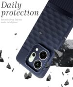 Back Cover for Oppo Reno 14 5G with Hexa Cube Design (Blue) - Image 5