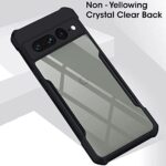 kelpuj Shock Proof Clear Protective Back Case for Google Pixel 7 Pro - AirEDGE Technology | 360 Degree Camera Protection | Transparent Hybrid Back Case Mobile Cover - Black - Image 7