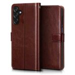 Shock Proof Flip Cover Back Case for Samsung Galaxy M35 5G | Magnetic Wallet Leather Case with Stand - Image 5