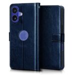 Shock Proof Flip Cover Back Case for Iphone 16 | Magnetic Wallet Leather Case with Stand - Image 5