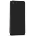 Ultra Soft Slim Rubberised Back Cover Compatible with Apple iPhone 7 | iPhone 8 | Inner Velvet Fabric Lining | Matte Silicone Flexible Camera Protection Back Case - Black - Image 4