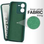 Back Cover for iQOO Z9 5G | Ultra Slim Soft Rubberised Case | Inner Velvet Fabric Lining | Matte Silicone Flexible Mobile Case | Camera Protection  Green - Image 5