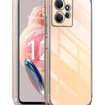 Crystal Clear Transparent Back Case Cover for Xiaomi Redmi Note 12 4G | Full Device & Camera Protection Shockproof TPU | Flexible Silicone Back Cover Case Transparent