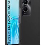 Slim Frameless Back Cover for iQOO Z9 Lite | Vivo T3 Lite 5G | Y18t | Y18 | Y18e | Y03 | Y28s | Y37 | Ultra Thin & Camera Protection | Soft Matte Silicone Flexible Mobile Case (Black)