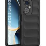 Ultimate Silicon Back Cover Case for 1+ OnePlus Nord CE 3 Lite 5G | Military Grade Drop Protection Shockproof Bumper | Anti-Slip Grip | Scratch Proof Micro-Fibre Cloth Inside (Pitch Black)