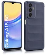 Ultimate Silicon Back Cover Case for Samsung Galaxy A15 5G | Military Grade Drop Protection Shockproof Bumper | Anti-Slip Grip | Scratch Proof Micro-Fibre Cloth Inside (Deep Blue) - Image 5