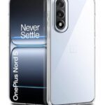 Transparent Back Cover Case for 1+ OnePlus Nord 5 | Raised Bumps for Full Device & Camera Protection Shockproof TPU Silicone Back Case Mobile Cover Transparent
