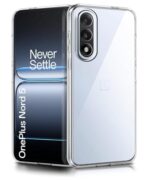 Transparent Back Cover Case for 1+ OnePlus Nord 5 | Raised Bumps for Full Device & Camera Protection Shockproof TPU Silicone Back Case Mobile Cover Transparent