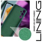 Back Cover for Samsung Galaxy M15 5G Prime Edition | M15 | F15 5G | Ultra Slim Soft Rubberised Case | Inner Velvet Fabric | Matte Silicone Flexible Mobile Case | Camera Protection - Green - Image 5