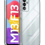 Ultra-Hybrid Crystal Clear Back Case Cover for Samsung Galaxy M13 | F13 4G | Hard Back | Slim Fit Shockproof Design | Camera Protection Bump | Back Cover Case (PC,TPU | Transparent)