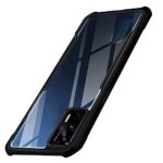 Shock Proof Clear Back Case Mobile Cover for Realme X7 Max 5G | Realme GT 5G (Hard | Hybrid PC + TPU | Full Armour Device & Camera Protection | Black)