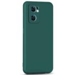 Back Cover for Oppo Reno 7 5G | Ultra Slim Soft Rubberised Case | Inner Velvet Fabric Lining | Matte Silicone Flexible Mobile Case | Camera Protection - Green - Image 3