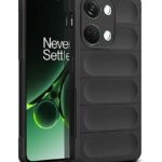 Ultimate Silicon Back Cover Case for 1+ OnePlus Nord 3 5G | Military Grade Drop Protection Shockproof Bumper | Anti-Slip Grip | Scratch Proof Micro-Fibre Cloth Inside (Pitch Black)