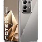 kelpuj Crystal Clear Transparent Back Case Cover for Infinix Note 50X 5G | Full Device & Camera Protection Shockproof TPU | Flexible Silicone Back Cover Case Transparent