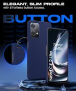 kelpuj Slim Frameless Back Cover for 1+ OnePlus Nord CE 2 Lite 5G | Ultra Thin Lightweight Design & Camera Protection | Soft Matte Silicone Flexible Mobile Case (Blue) - Image 7