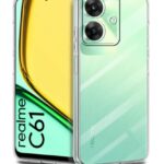 Crystal Clear Transparent Back Case Cover for Realme Narzo N61 | Realme C61 | Full Device & Camera Protection Shockproof TPU | Flexible Silicone Back Cover Case Transparent