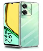 Crystal Clear Transparent Back Case Cover for Realme Narzo N61 | Realme C61 | Full Device & Camera Protection Shockproof TPU | Flexible Silicone Back Cover Case Transparent
