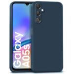 Back Cover for Samsung Galaxy A05S 5G | Galaxy M14 4G | Ultra Slim Soft Rubberised Case | Inner Velvet Fabric Lining | Matte Silicone Flexible Mobile Case | Camera Protection - Blue