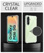 Clear Back Cover Case for Samsung Galaxy M36 5G | Samsung Galaxy F36 5G Shockproof Soft TPU Case | Cushioned Edges for Ultimate Protection Back Cover Case - Transparent - Image 5